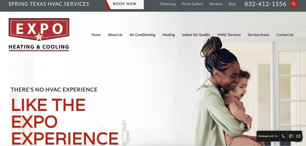 Expo Heating & Cooling Inc. Website